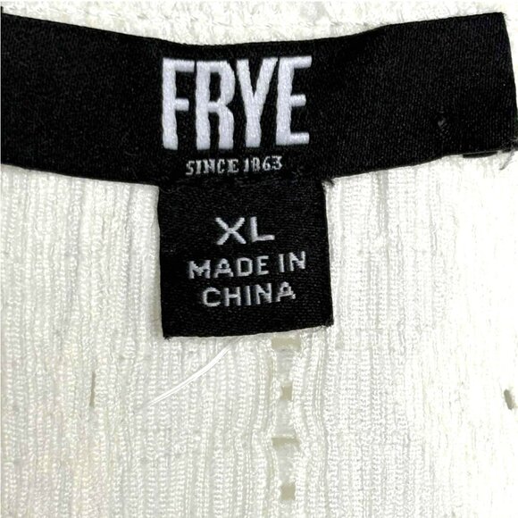 Frye Textured Long Sleeved Peasant Top - Salt Breeze (Cream) - XL - Picture 10 of 12